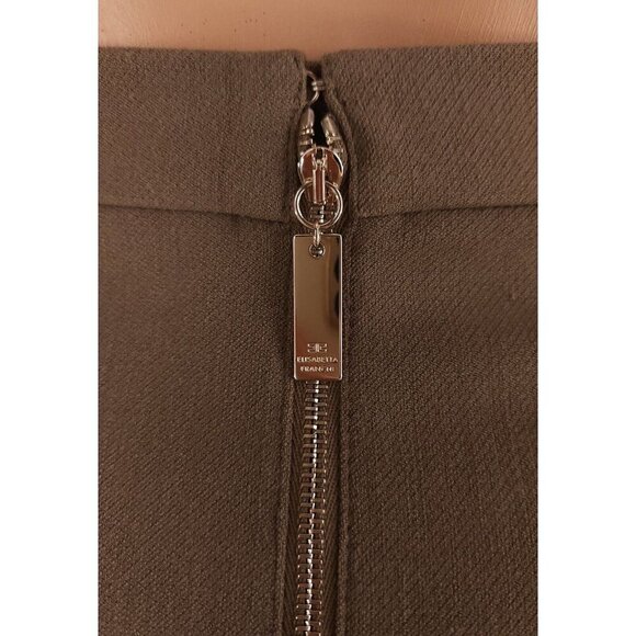 Elisabetta Franchi Reptile Panel Mini Skirt 40 US 4 S Brown NWT - Picture 7 of 13